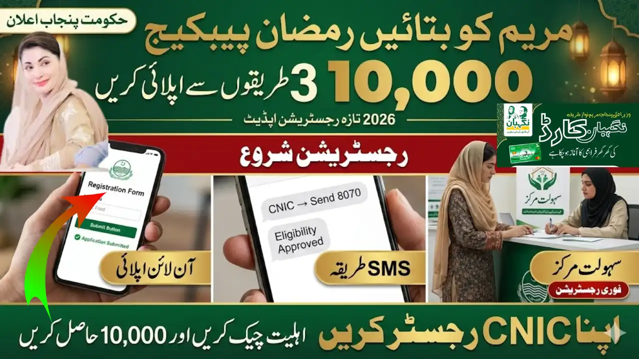 Maryam Ko Batain Ramzan Relief Package Rs10,000 Apply Process in 3 Ways