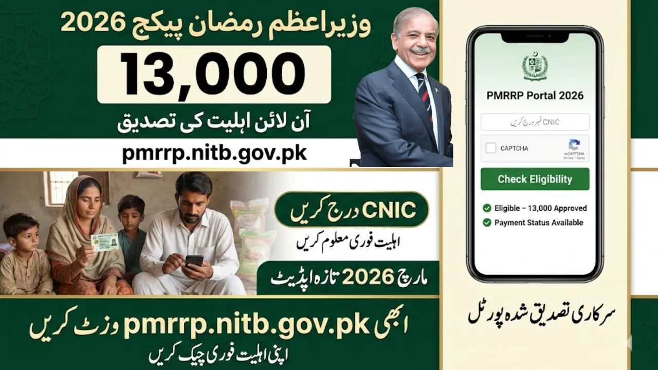 Prime Minister Ramzan Package 2026 Eligibility Check via pmrrp.nitb.gov.pk